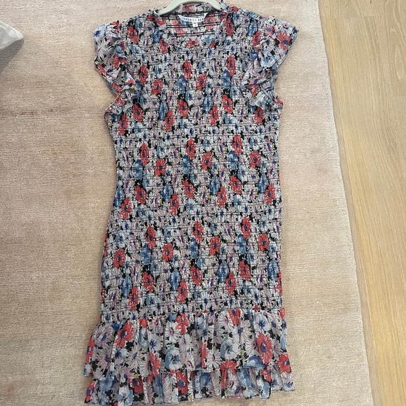 Veronica Beard Cici Smocked Floral Dress - Picture 2 of 3